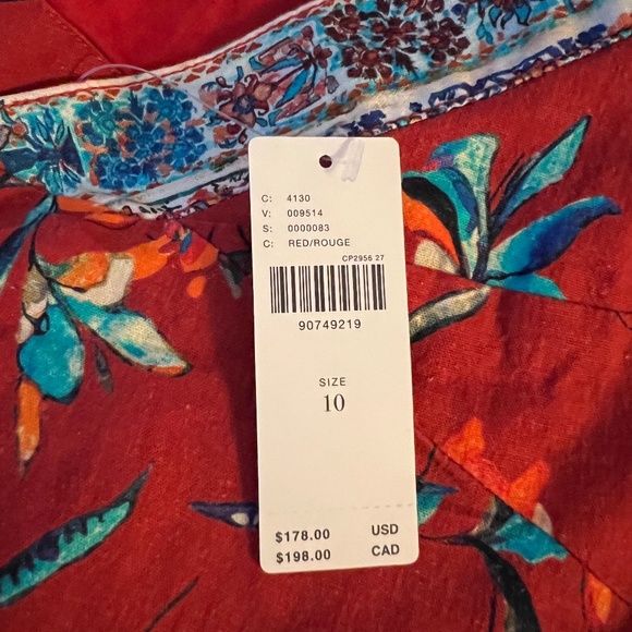 NWT By Anthropologie Sleeveless Asymmetrical Open-Back Linen Midi Dress … - Picture 4 of 4